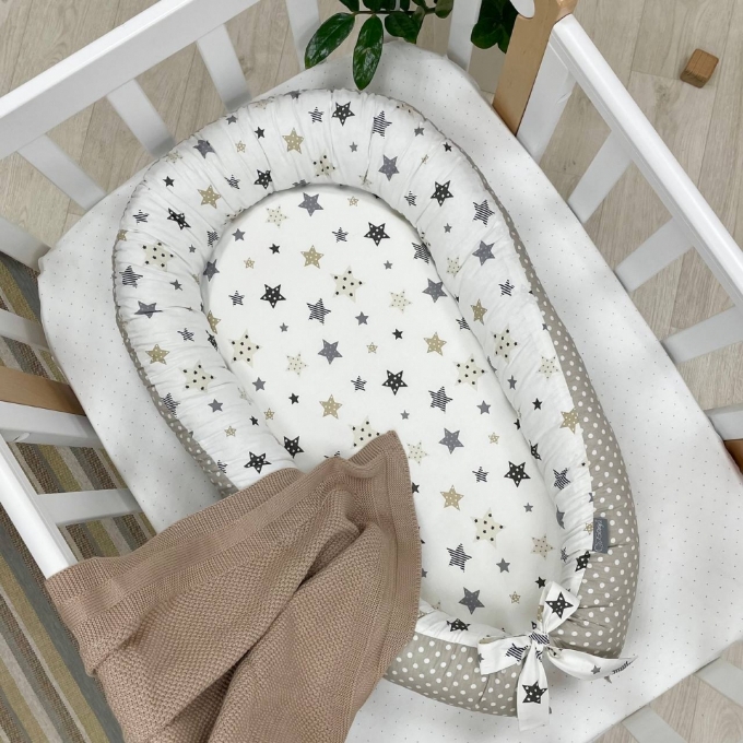 Protectie somn – Baby Nest patut bebe Stars Grey